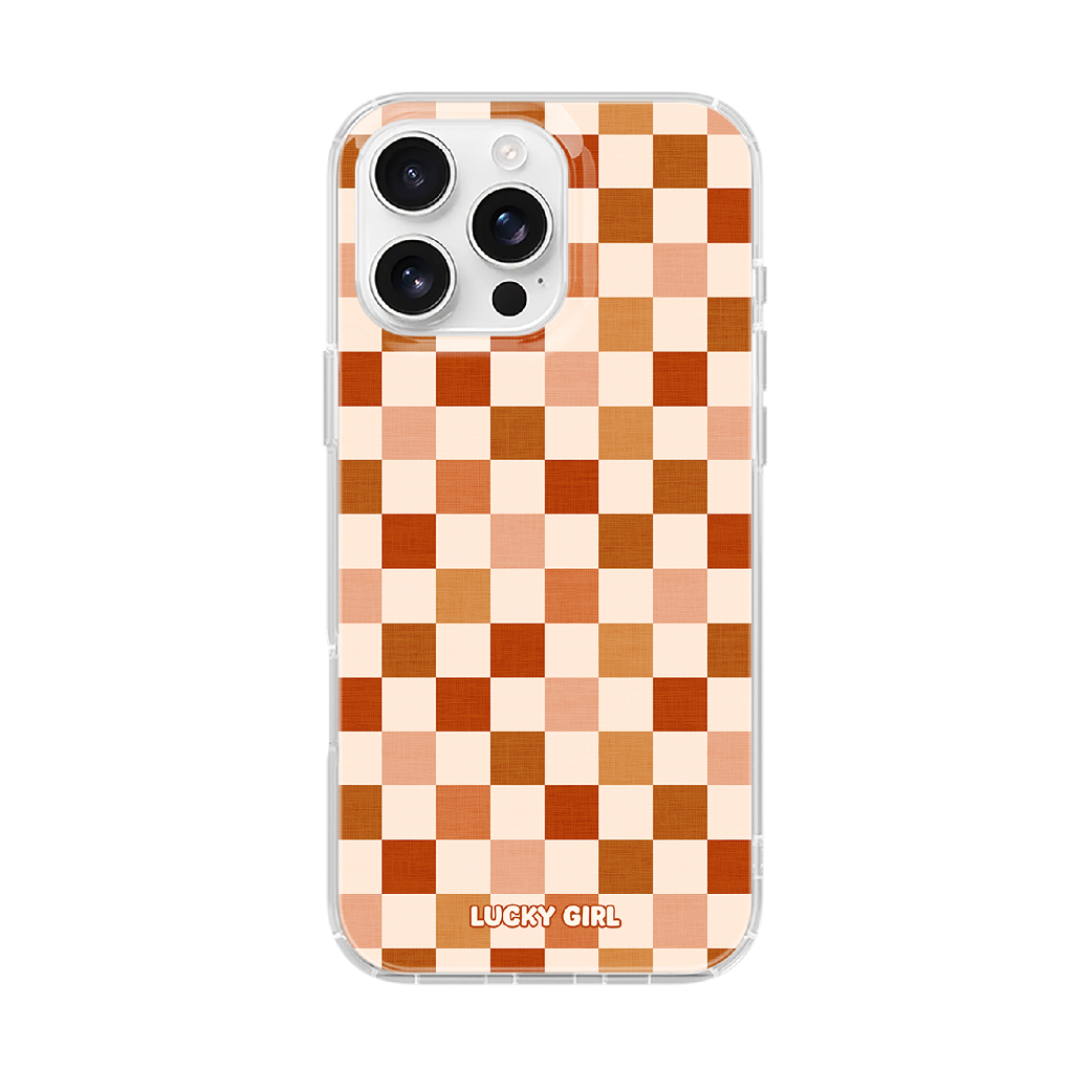 Autumn Check Clear Case Insert iPhone 17