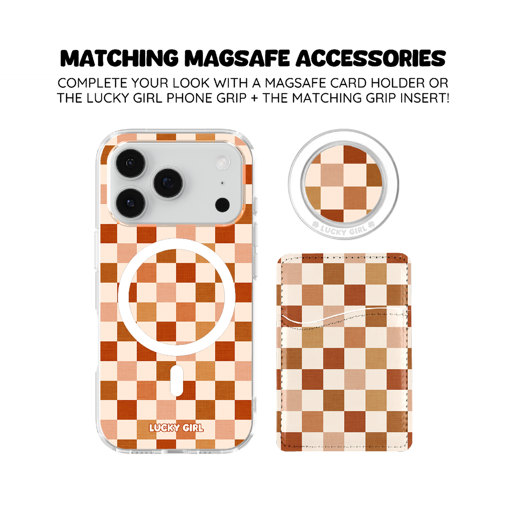 Autumn Check Clear Case Insert iPhone 17