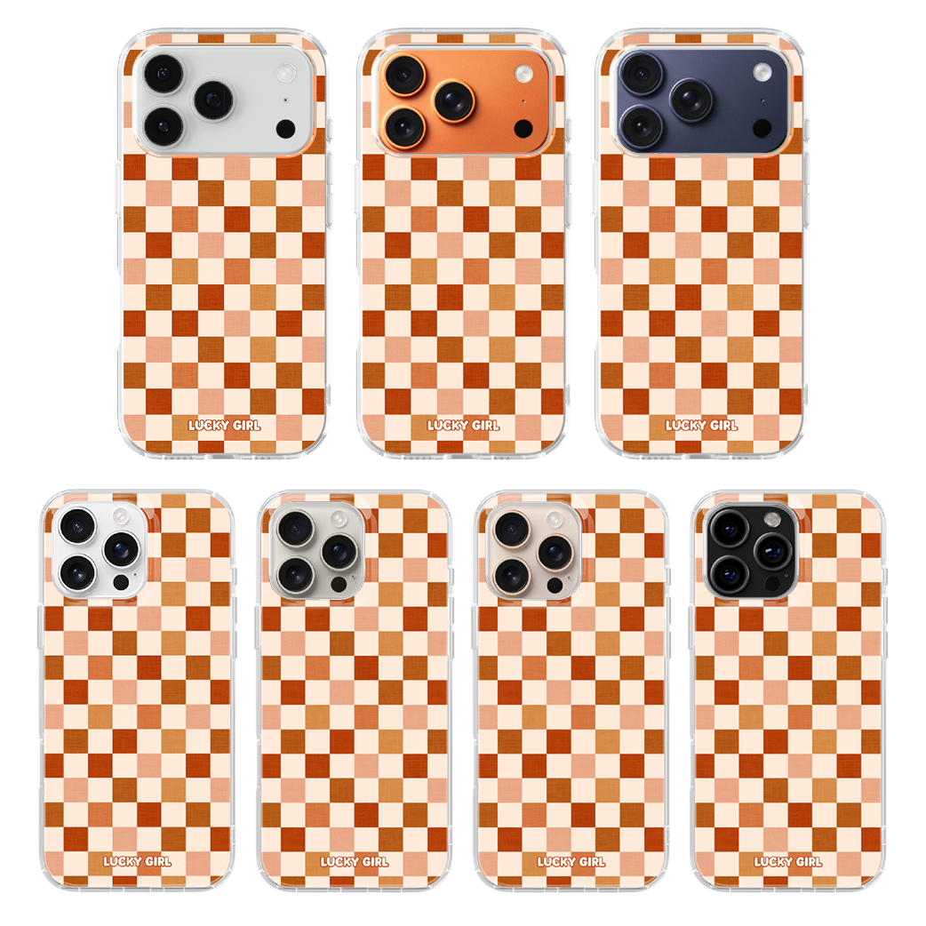 Autumn Check Clear Case Insert iPhone 17