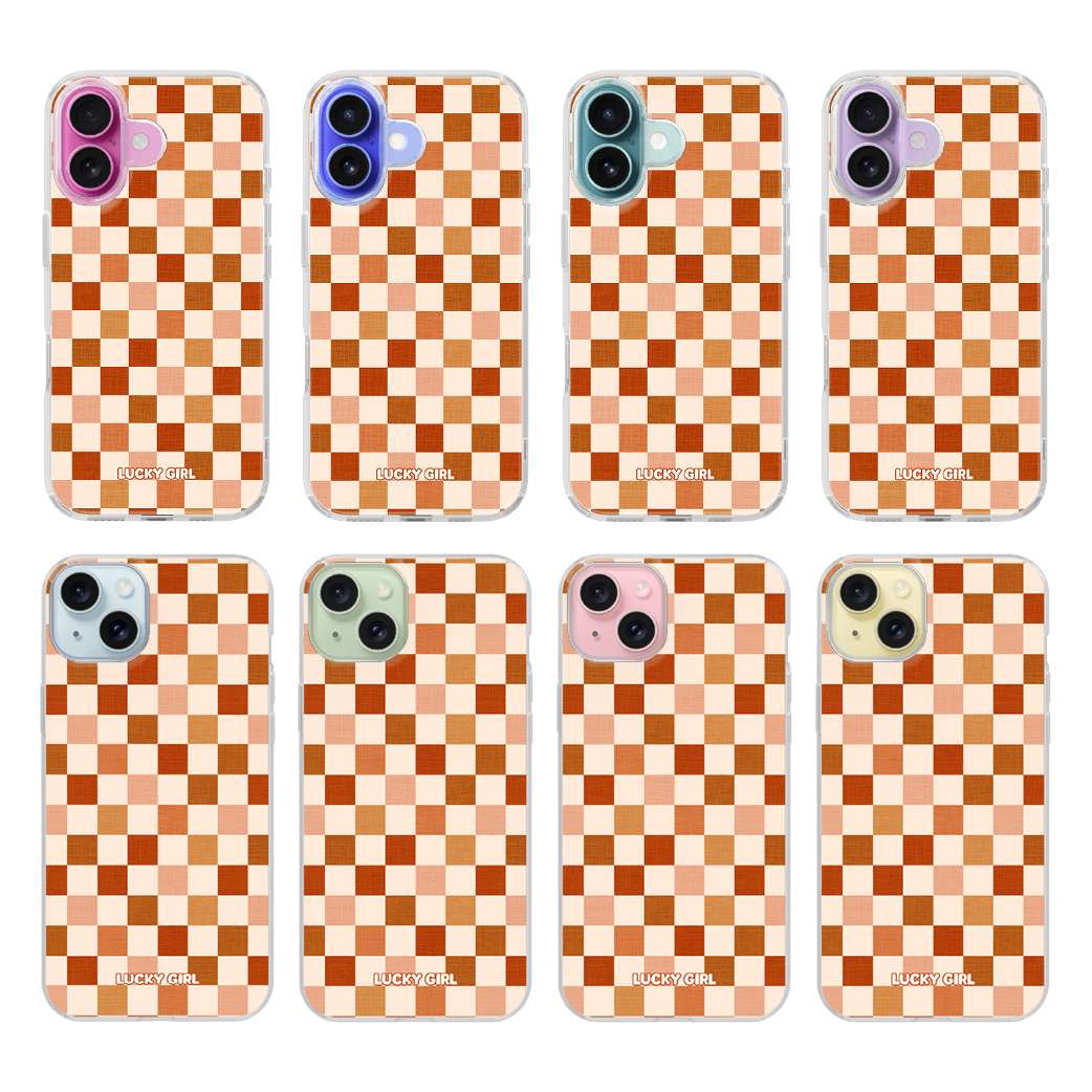 Autumn Check Clear Case Insert iPhone 17
