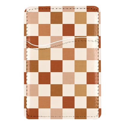 Autumn Check MagSafe Card Holder