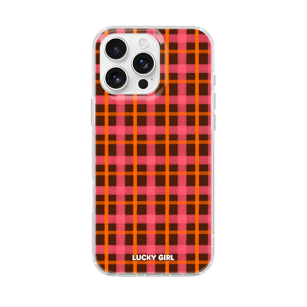 Autumn Glow Plaid Clear Case Insert iPhone 17
