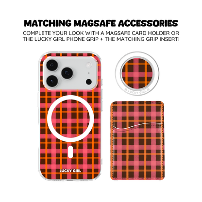 Autumn Glow Plaid Clear Case Insert iPhone 17