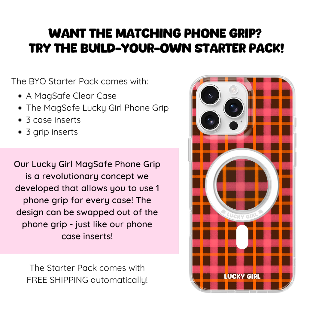 Autumn Glow Plaid Clear Case Insert iPhone 17