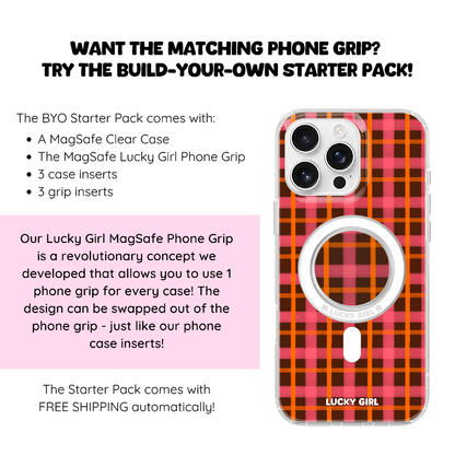 Autumn Glow Plaid Clear Case Insert iPhone 17