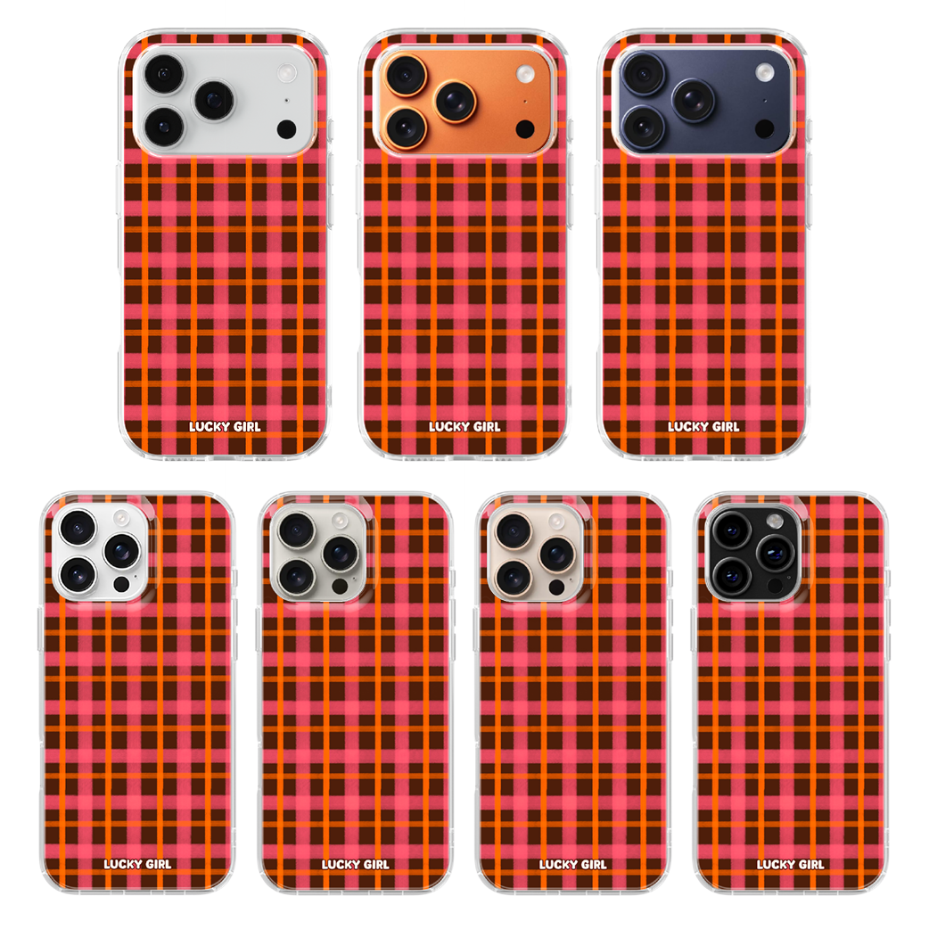 Autumn Glow Plaid Clear Case Insert iPhone 17