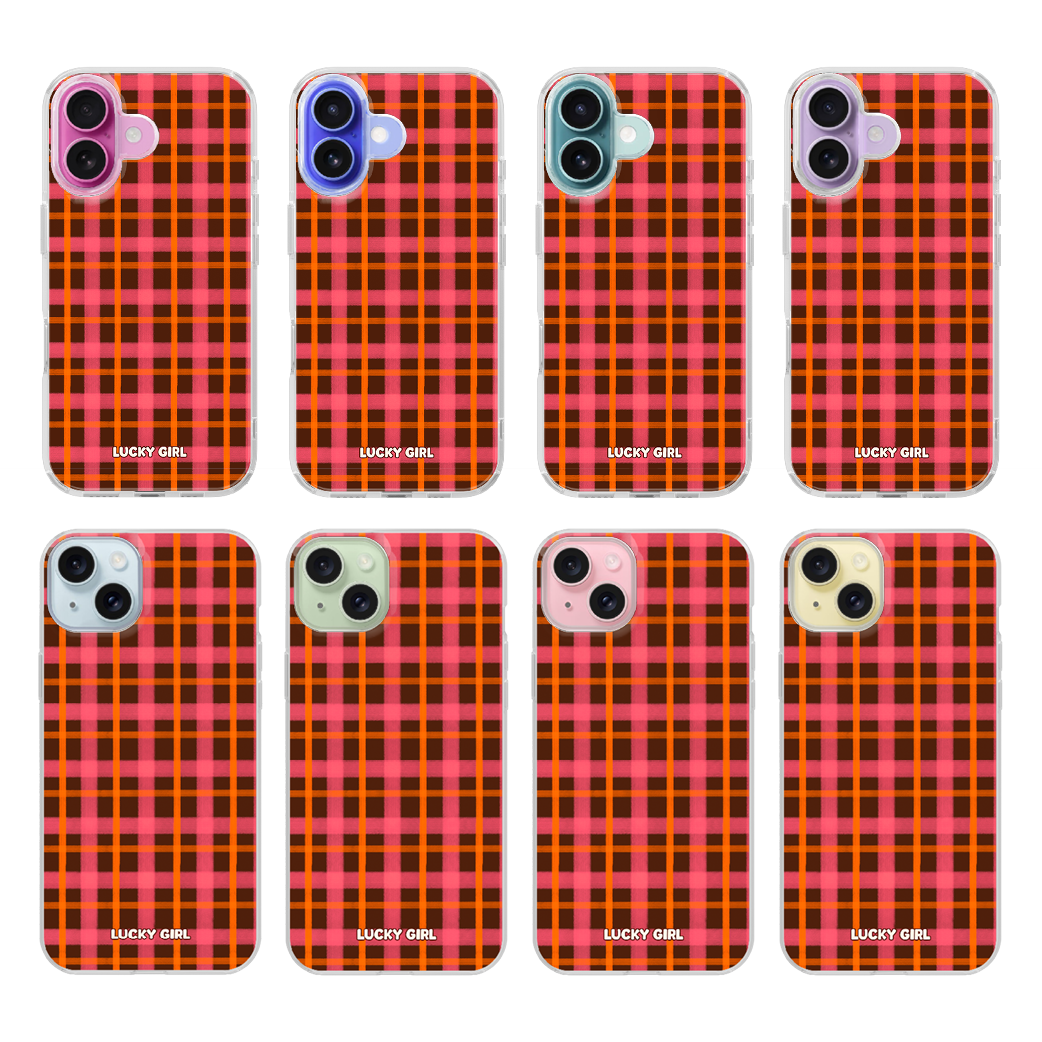 Autumn Glow Plaid Clear Case Insert iPhone 17