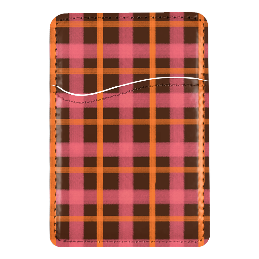 Autumn Glow Plaid MagSafe Card Holder