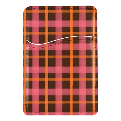 Autumn Glow Plaid MagSafe Card Holder
