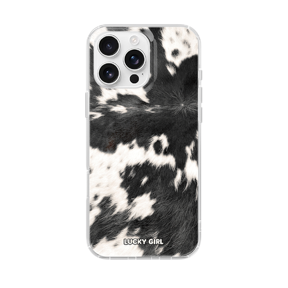 Black Cowhide Clear Case Insert iPhone 17