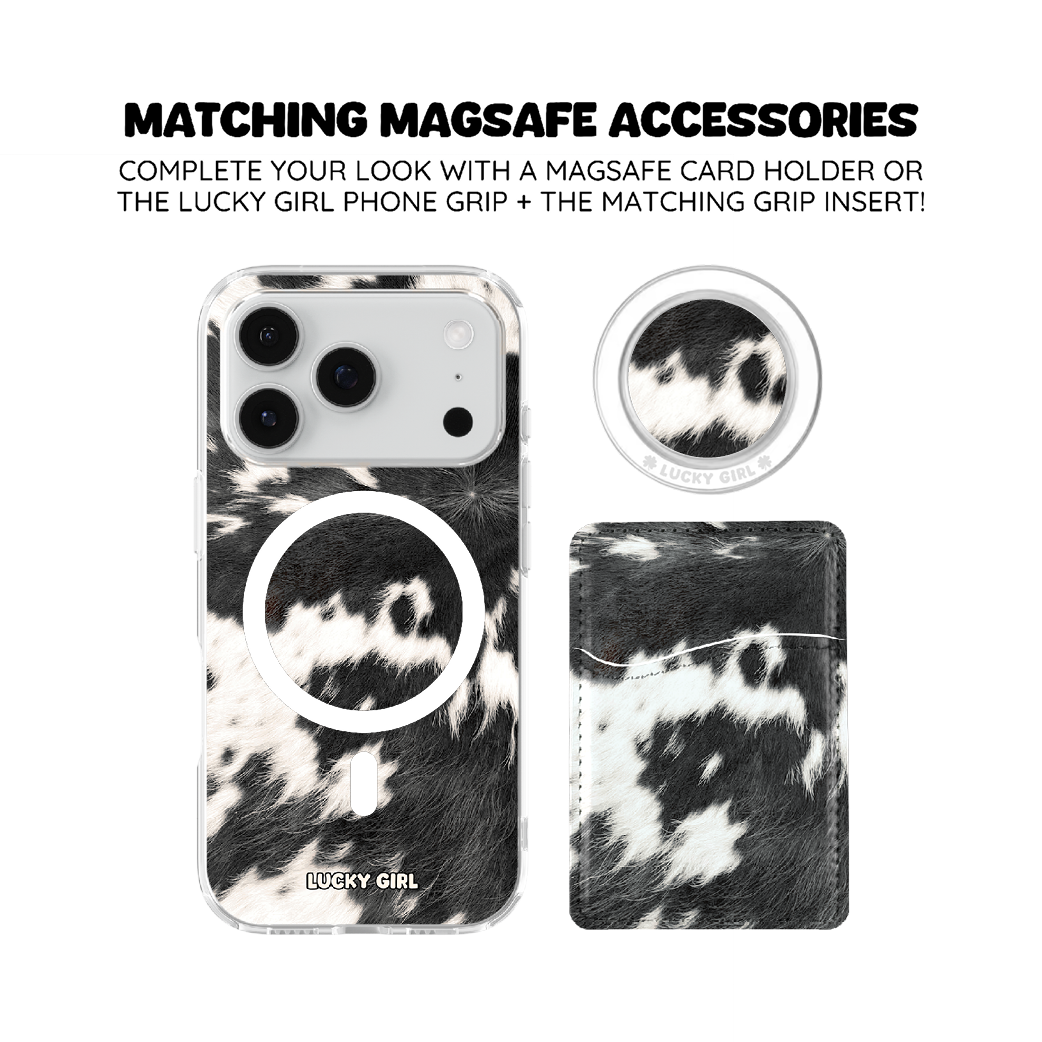 Black Cowhide Clear Case Insert iPhone 17