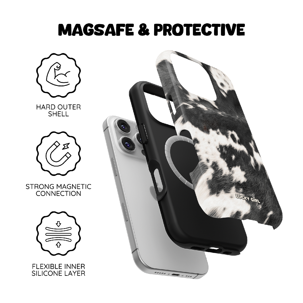 Black Cowhide Phone Case iPhone 17 / Yes