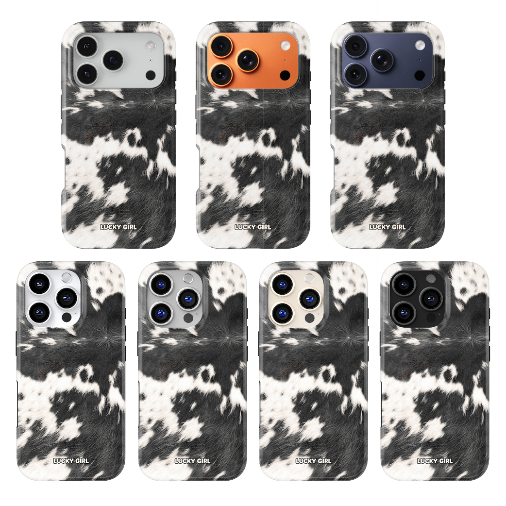 Black Cowhide Phone Case iPhone 17 / Yes