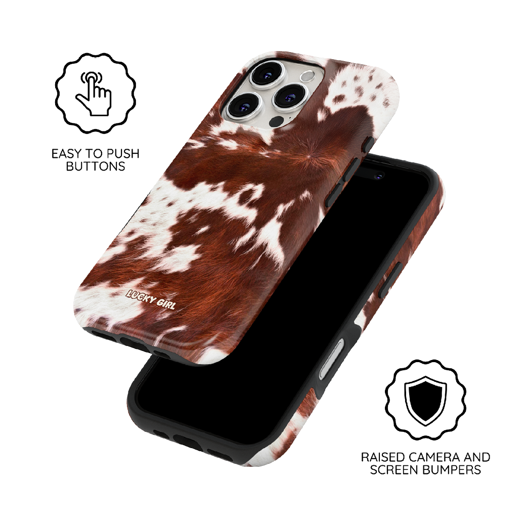 Brown Cowhide Phone Case iPhone 17 / Yes