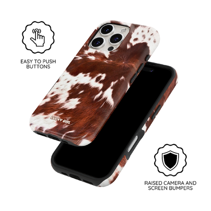 Brown Cowhide Phone Case iPhone 17 / Yes
