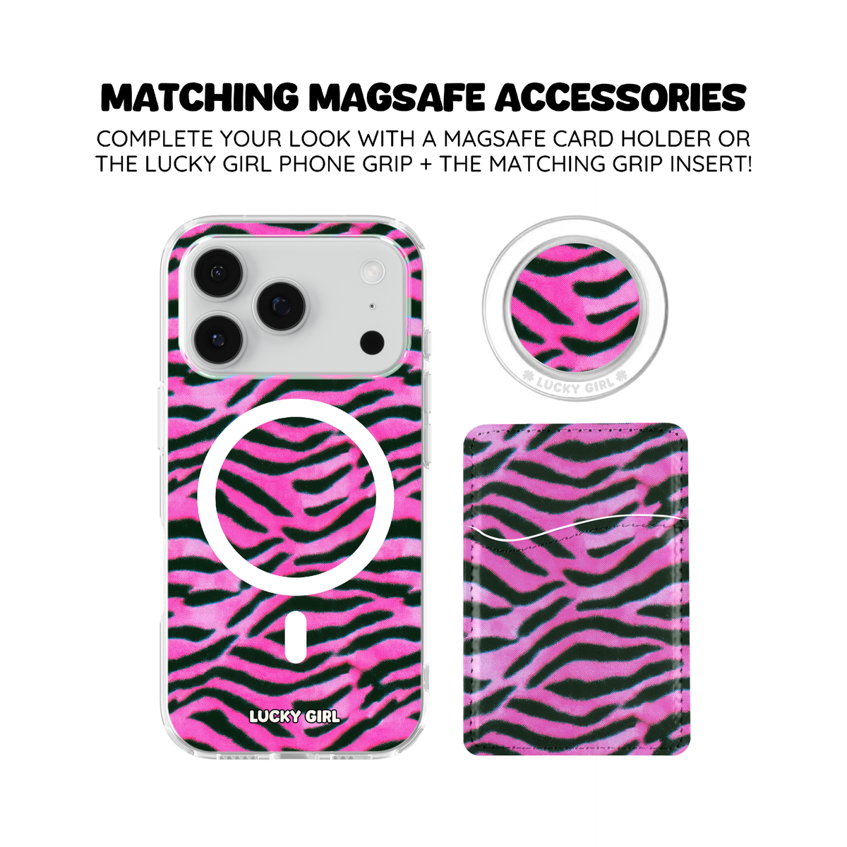 Candy Zebra Clear Case Insert iPhone 17