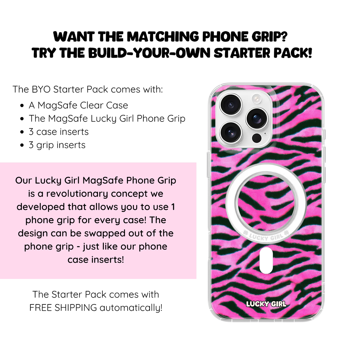 Candy Zebra Clear Case Insert iPhone 17