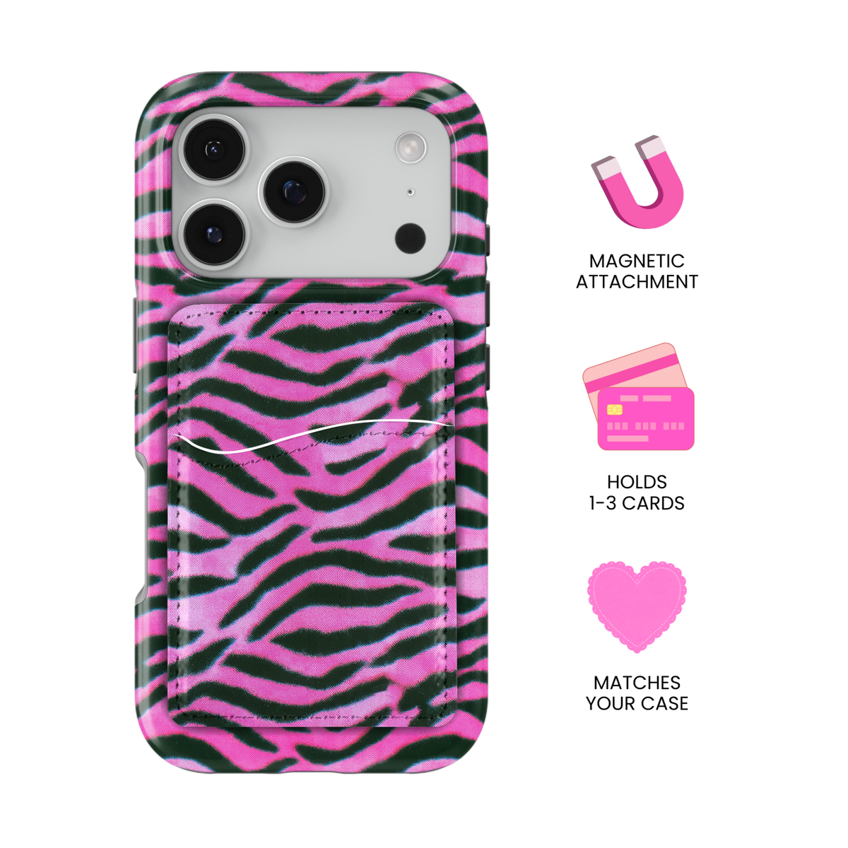 Candy Zebra MagSafe Card Holder