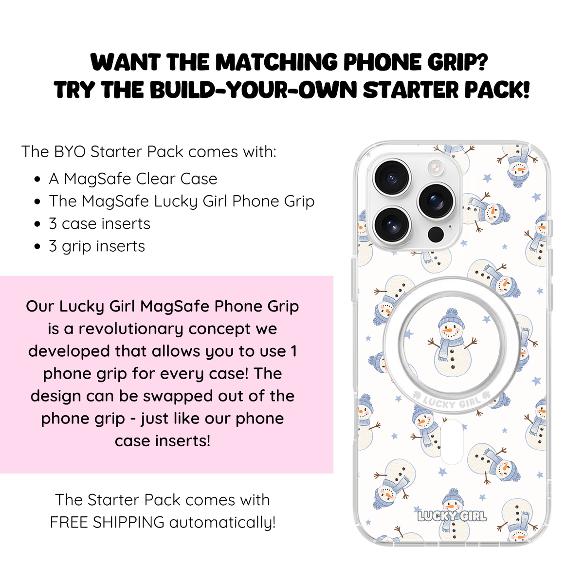 Feeling Frosty Clear Case Insert iPhone 17