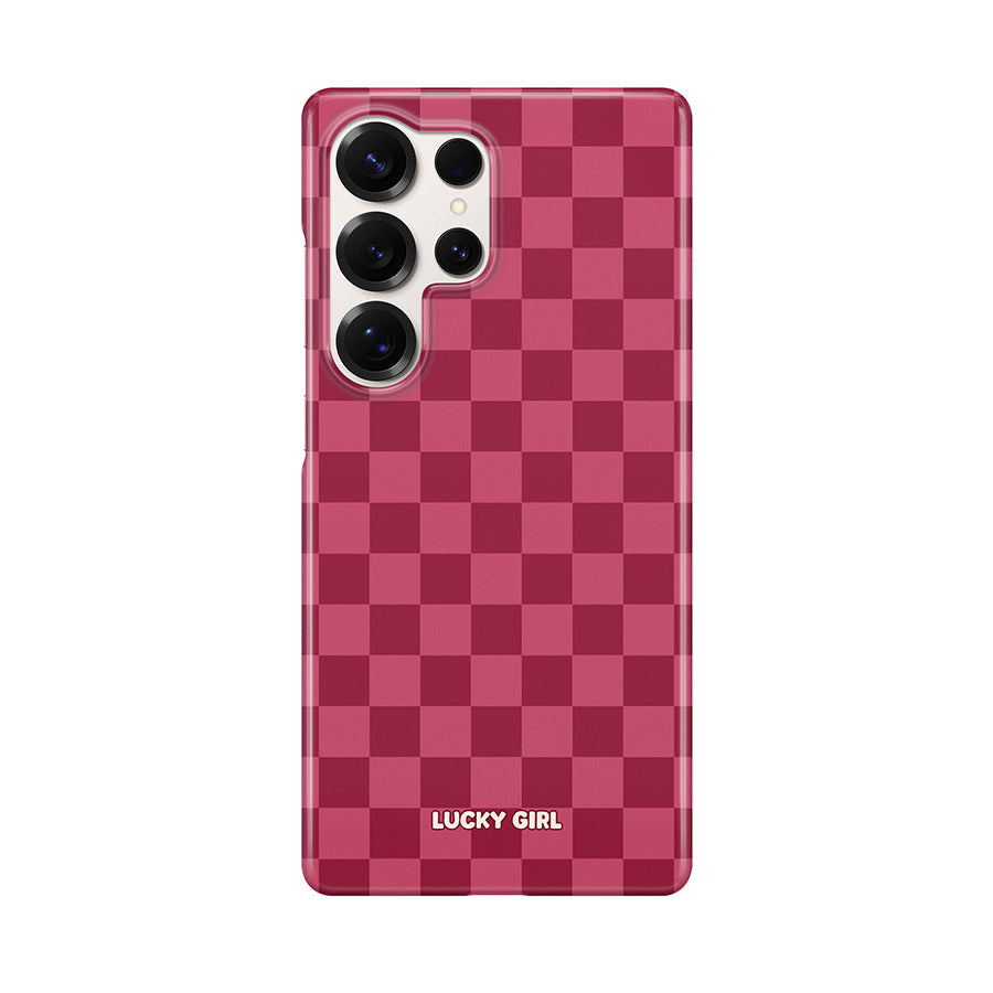 Black Cherry Checkers Phone Case