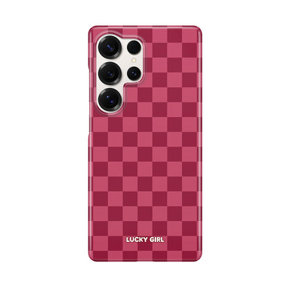 Black Cherry Checkers Phone Case