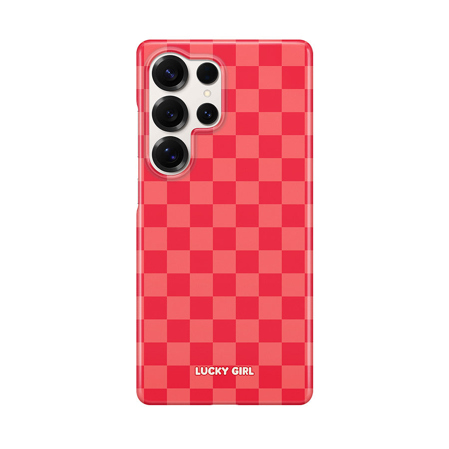 Vermillion Checkers Phone Case
