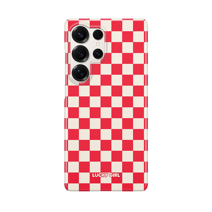 Vermillion Checkers II Phone Case
