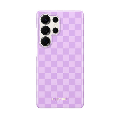 Lilac Checkers Phone Case