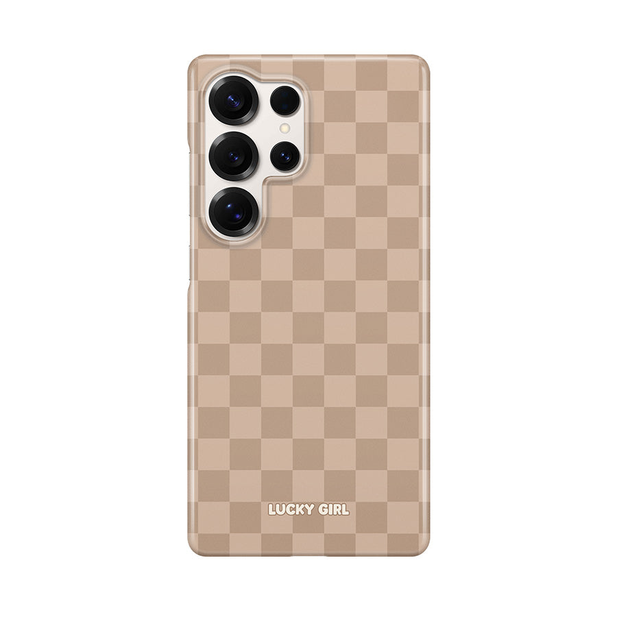 Chestnut Checkers Phone Case
