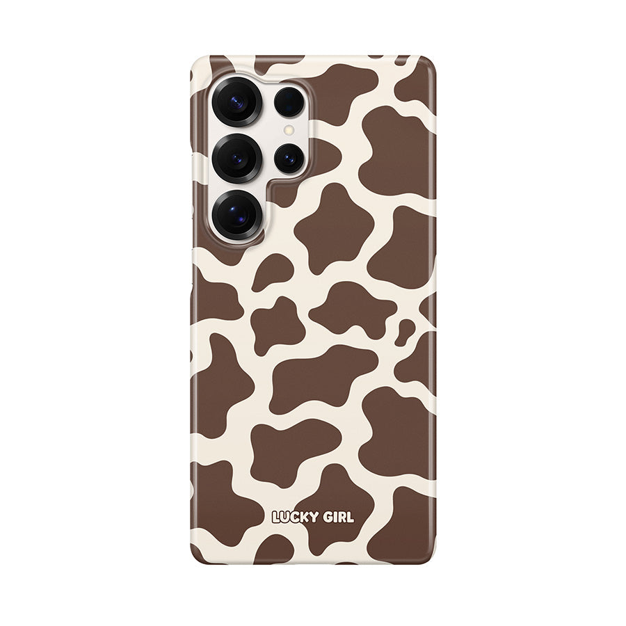 Espresso Cow Print Phone Case