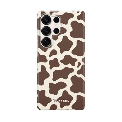Espresso Cow Print Phone Case