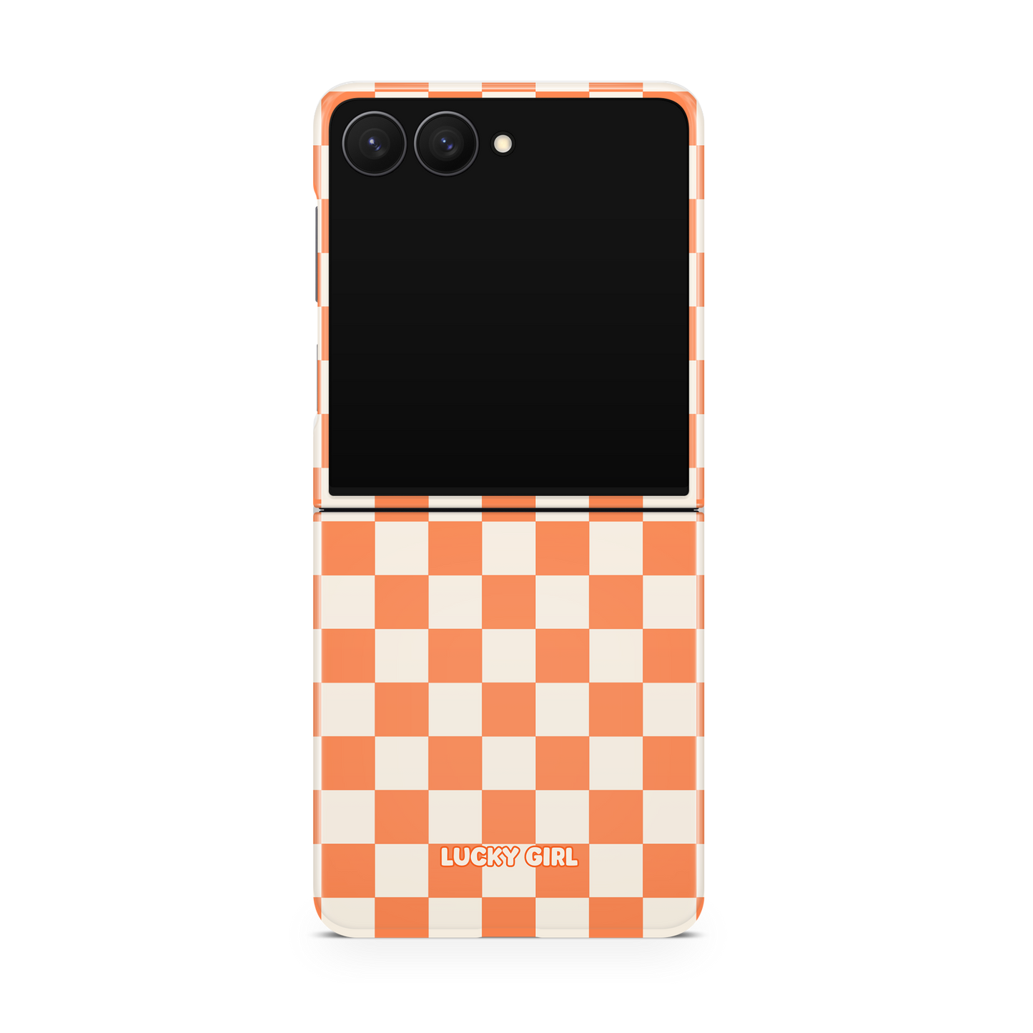 Tangerine Checkers II Phone Case