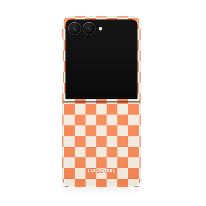 Tangerine Checkers II Phone Case