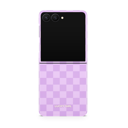 Lilac Checkers Phone Case