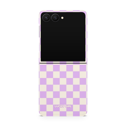 Lilac Checkers II Phone Case