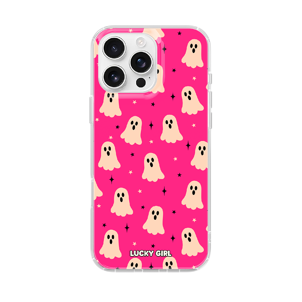 Hot Pink Haunt Clear Case Insert iPhone 17