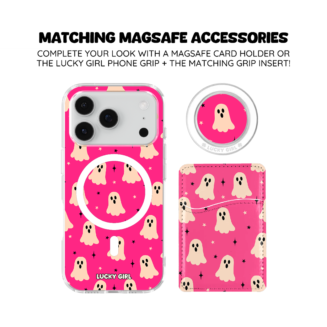 Hot Pink Haunt Clear Case Insert iPhone 17
