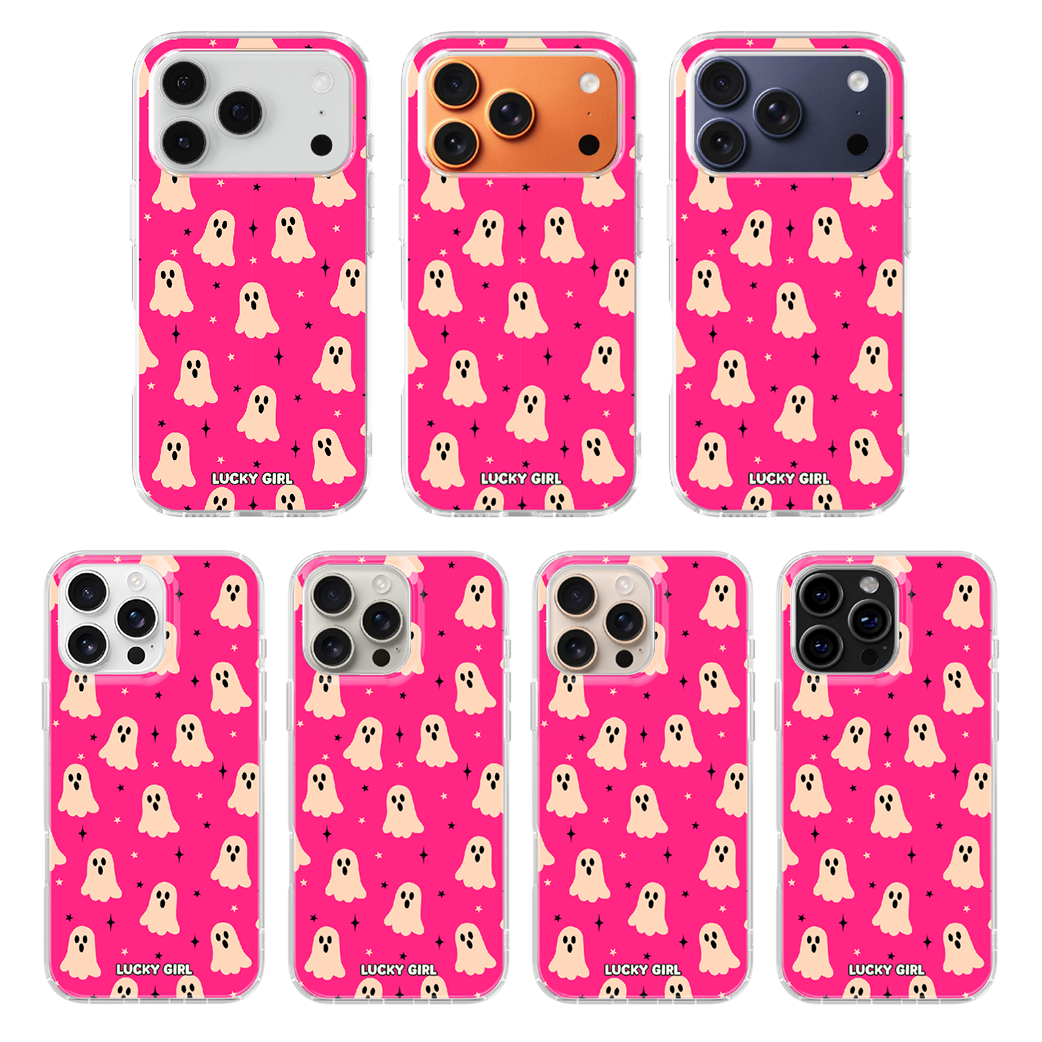 Hot Pink Haunt Clear Case Insert iPhone 17