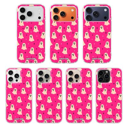 Hot Pink Haunt Clear Case Insert iPhone 17