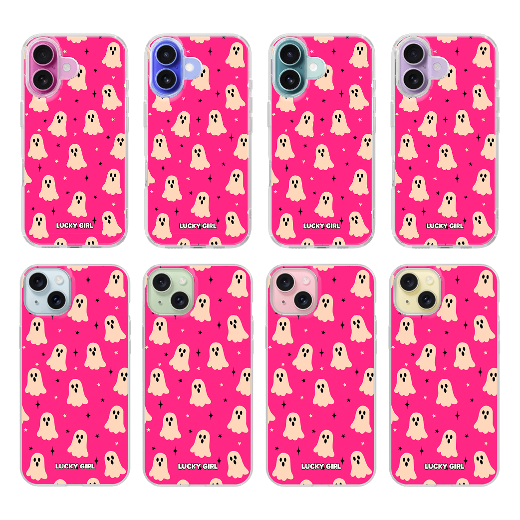 Hot Pink Haunt Clear Case Insert iPhone 17