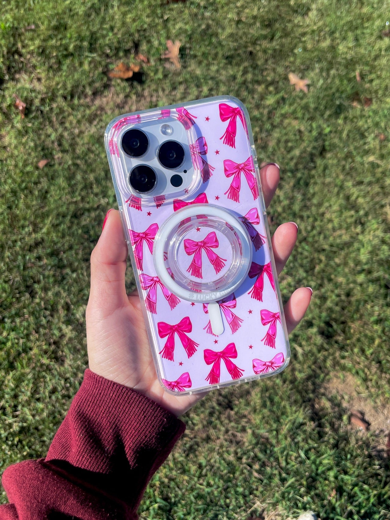 Blush Fringe Clear Case Insert