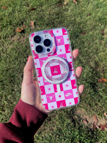 Cowgirl Check Clear Case Insert