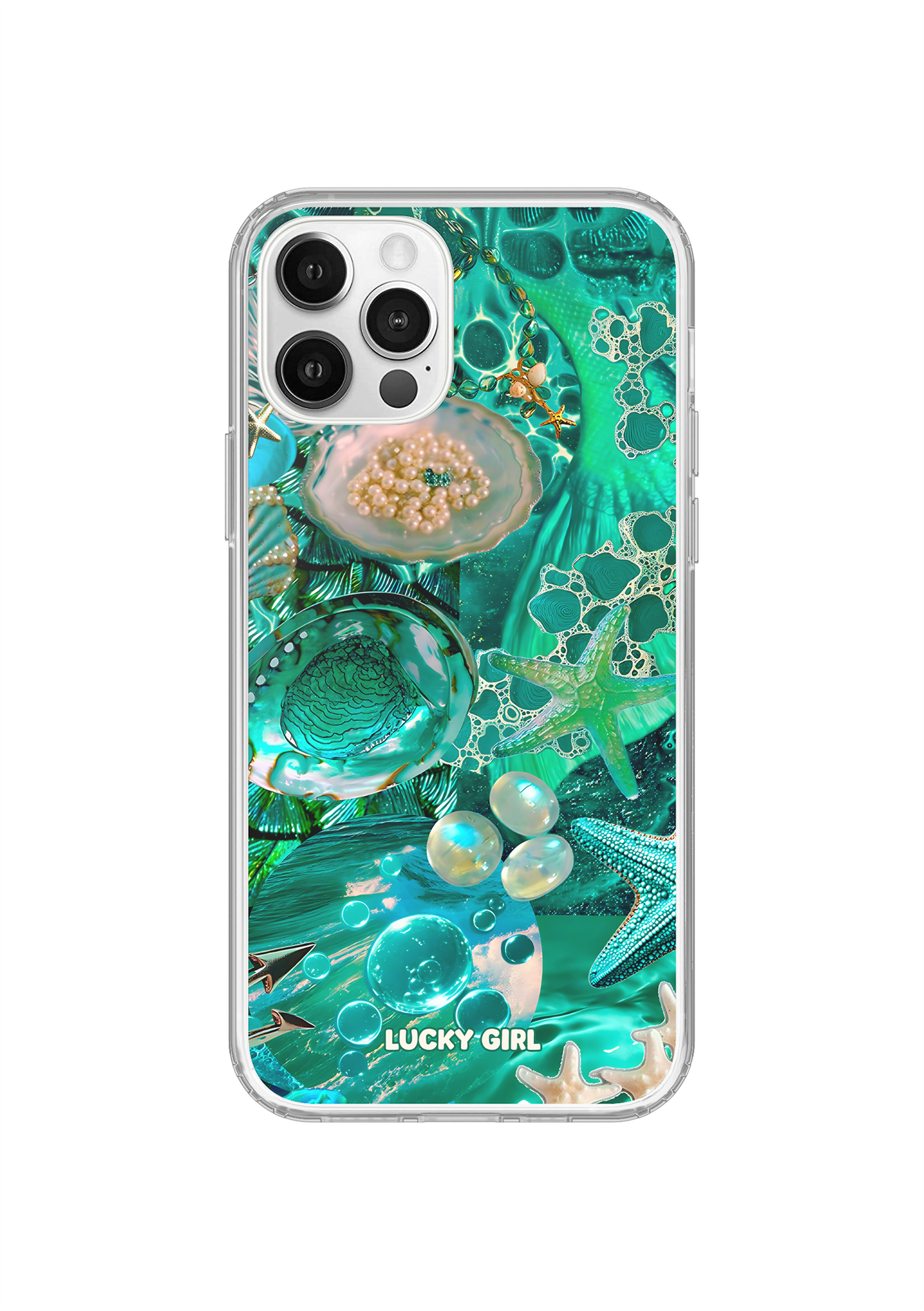 Aquamarine Clear Case Insert iPhone 12/12 Pro