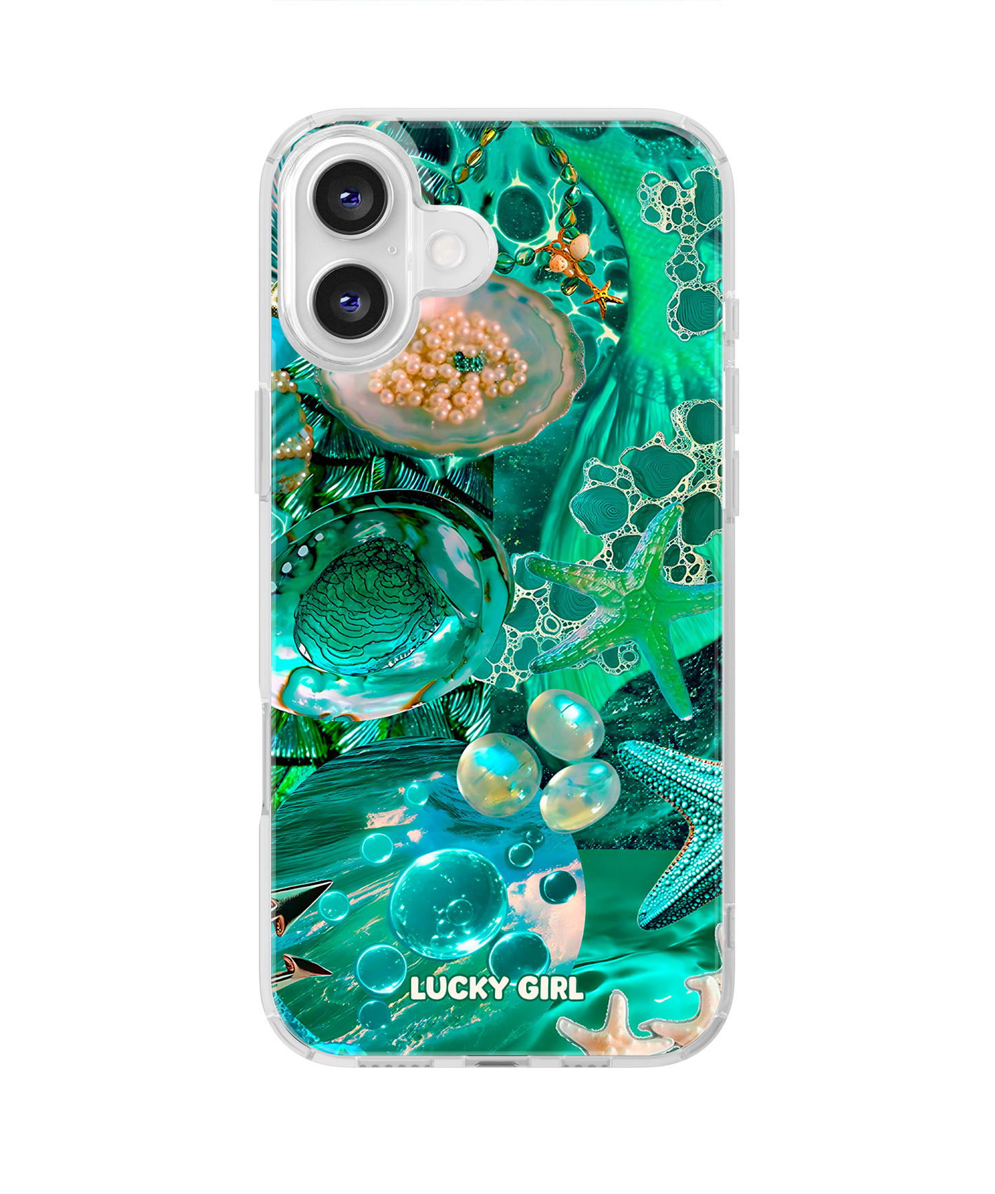 Aquamarine Clear Case Insert iPhone 16 Plus