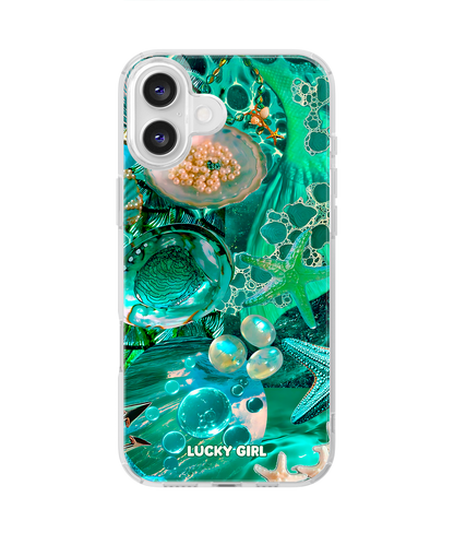 Aquamarine Clear Case Insert iPhone 16 Plus