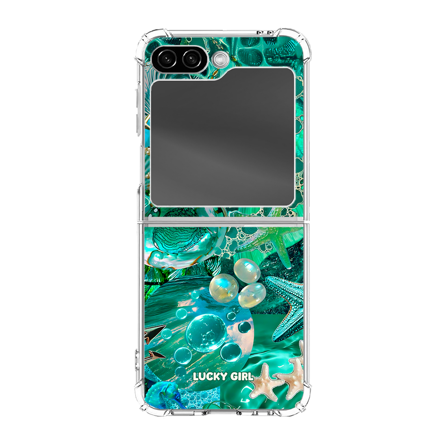 Aquamarine Clear Case Insert Galaxy Z Flip 6/7 FE