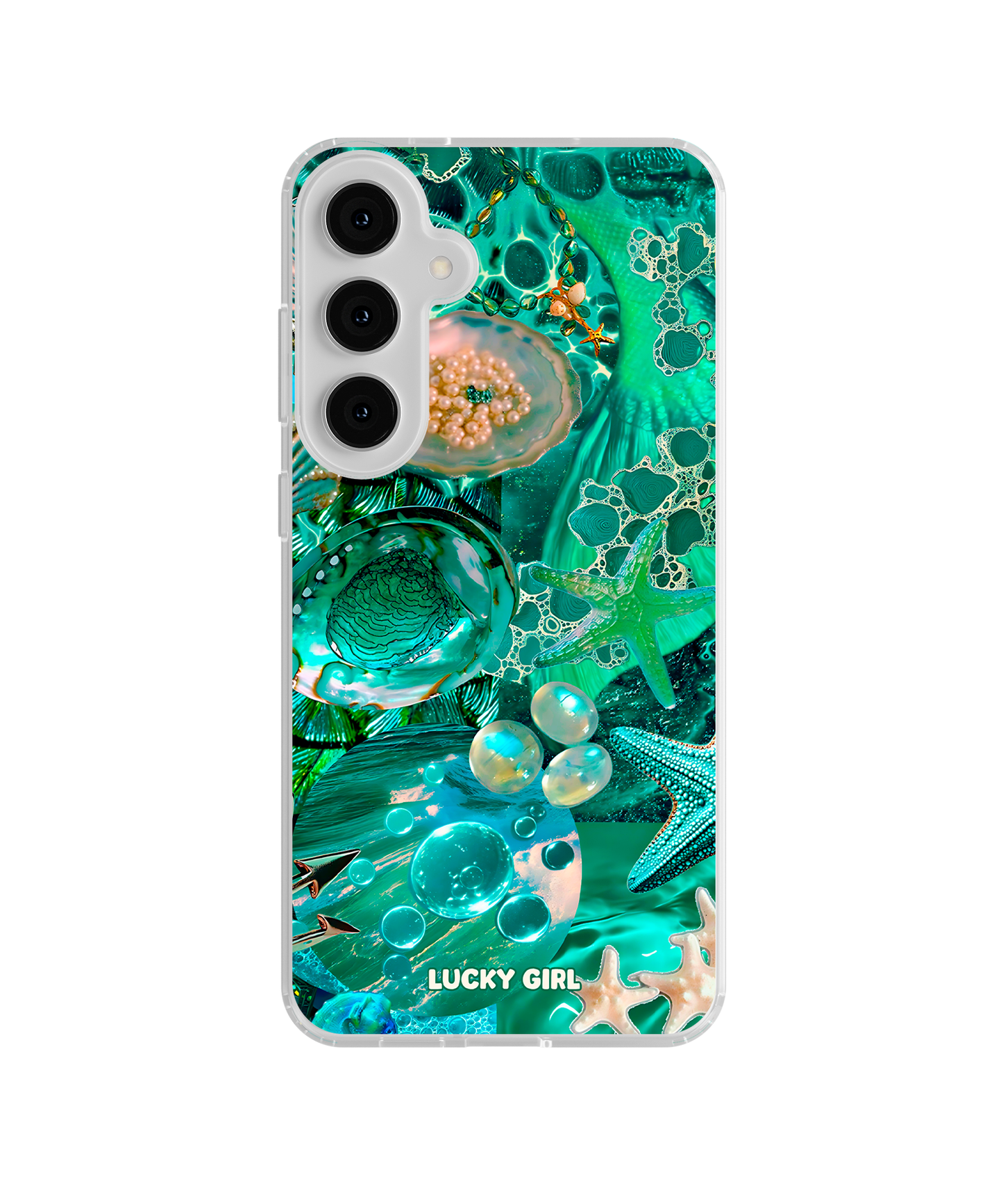 Aquamarine Clear Case Insert Galaxy S24 Plus/S25 Plus