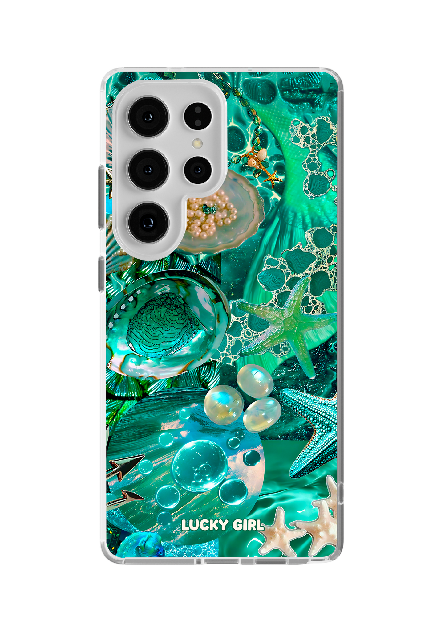 Aquamarine Clear Case Insert Galaxy S25 Ultra