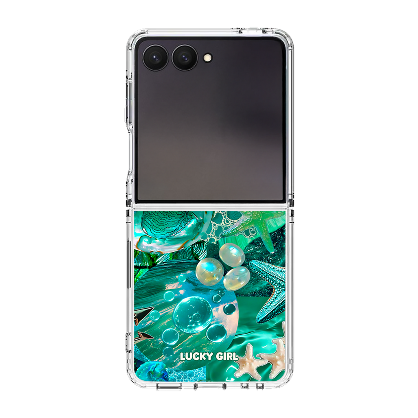 Aquamarine Clear Case Insert Galaxy Z Flip 7