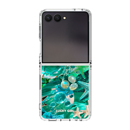 Aquamarine Clear Case Insert Galaxy Z Flip 7
